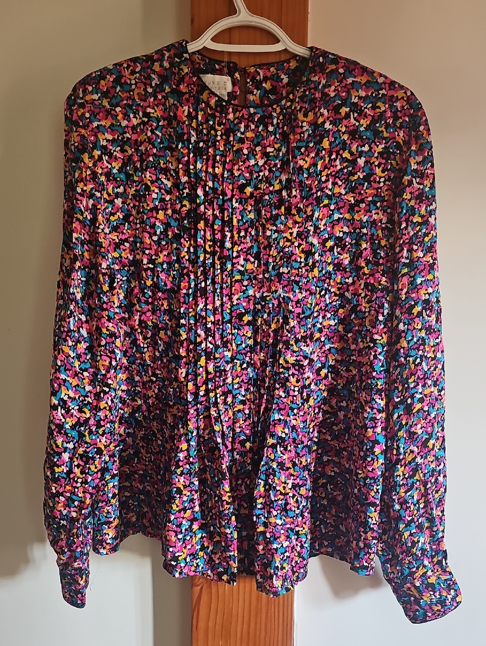 Multi Pleated Silk Blouse